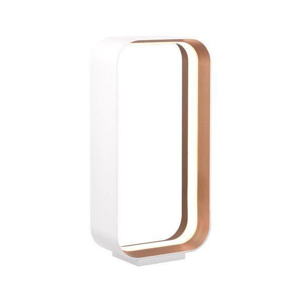 Valge LED lauavalgusti hääle/mobiilirakendusega ja metallist varjuga (kõrgus 41 cm) Cizione - CINQUE-image-1