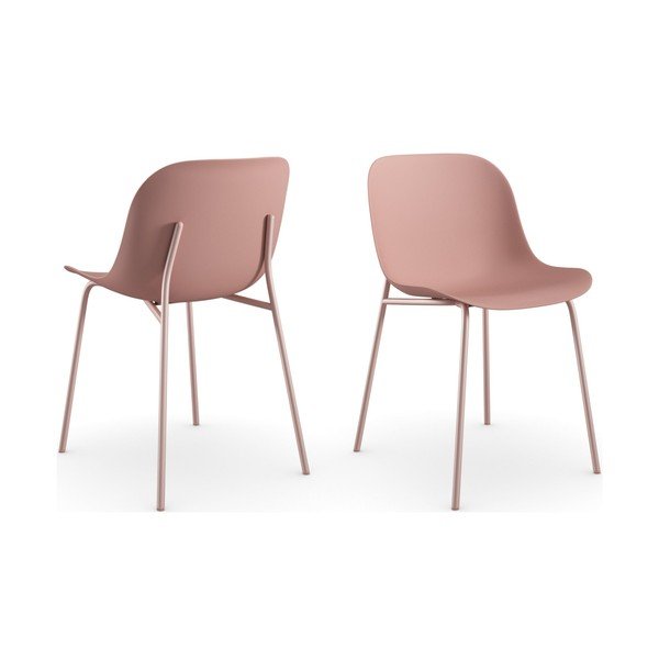 2 roosa söögitooli komplekt Ocean - Støraa-image-2