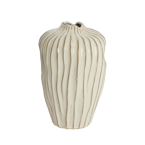 Kreemikas keraamiline vaas (kõrgus 30 cm) Vechhia - Light & Living