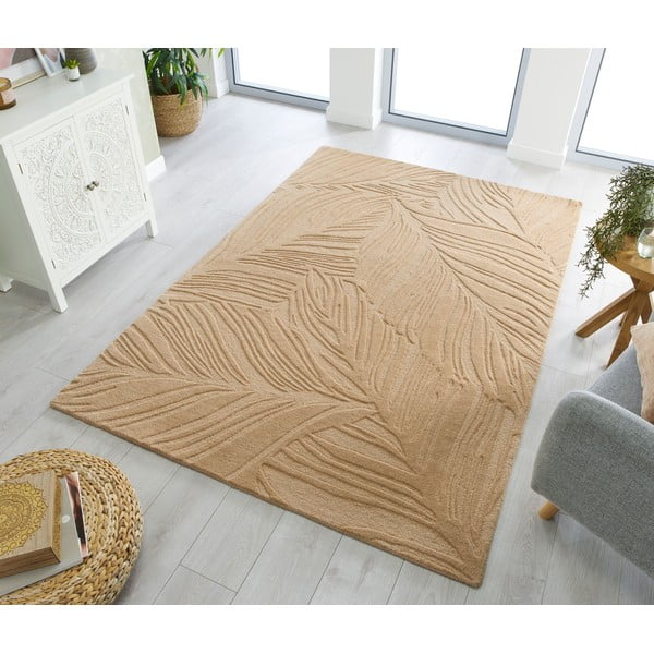Helepruun villane vaip 160x230 cm Lino Leaf - Flair Rugs-image-1