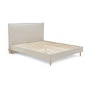 Beeži värvi kaheinimesevoodi koos ruudustikuga 160x200 cm Sary - Bobochic Paris