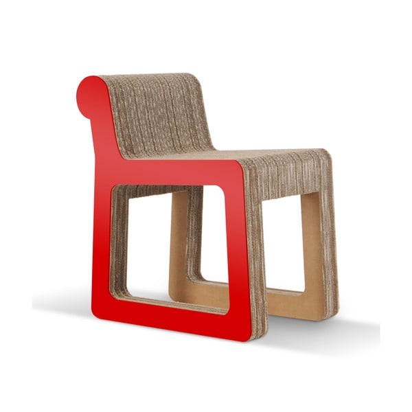 Kartonová židle Knob Red