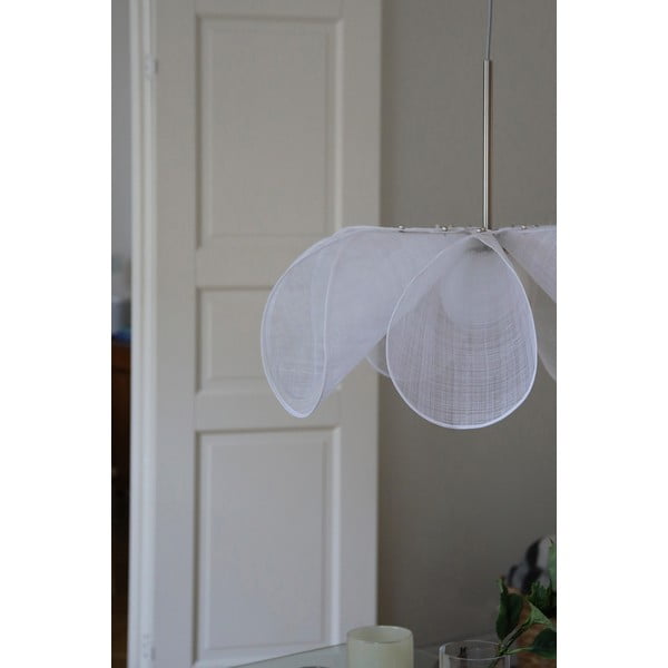 Valge rippvalgusti klaasist varjuga ø 75 cm Styrka - Markslöjd-image-1