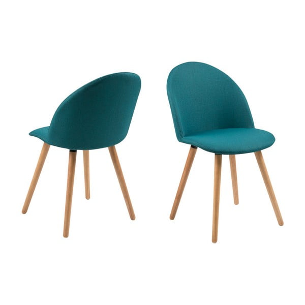 Sada 2 modrých jídelních židlí Actona Manley