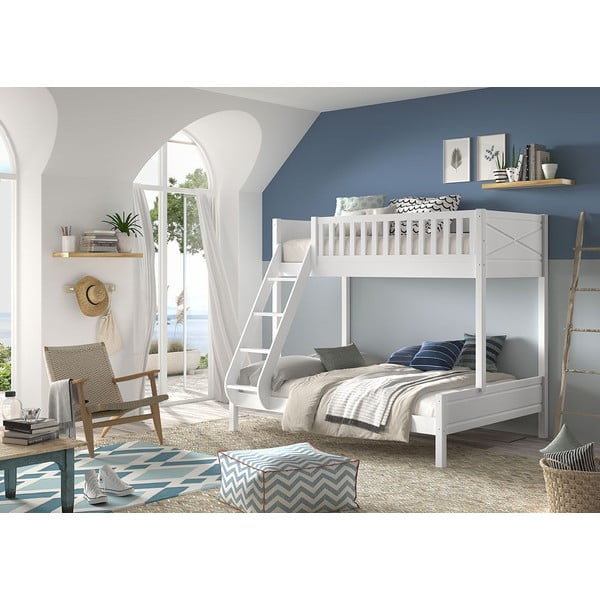 Valge laste narivoodi 140x200/90x200 cm Scott - Vipack-image-3