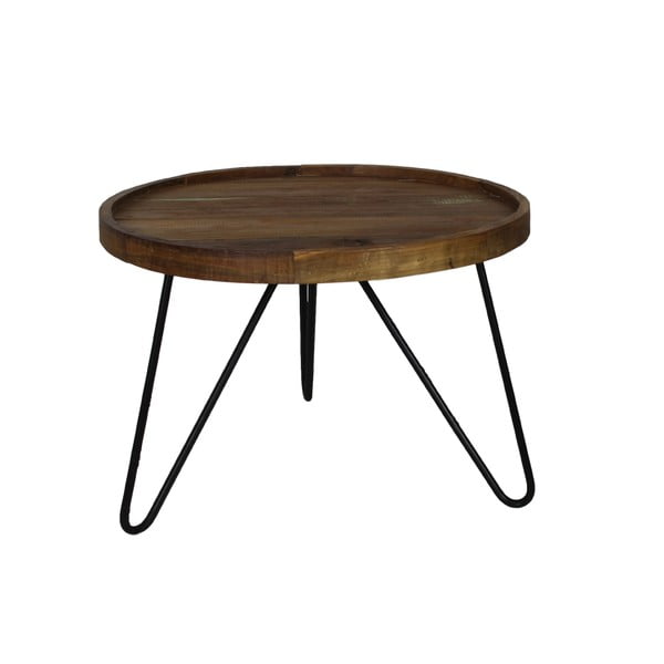 Odkládací stolek z teakového dřeva HSM Collection Tepak, ⌀ 60 cm