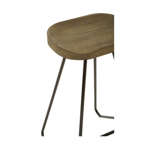 Must/naturaalsest jalakaspuidust baaritool (istme kõrgus 78 cm) District - Premier Housewares-image-4
