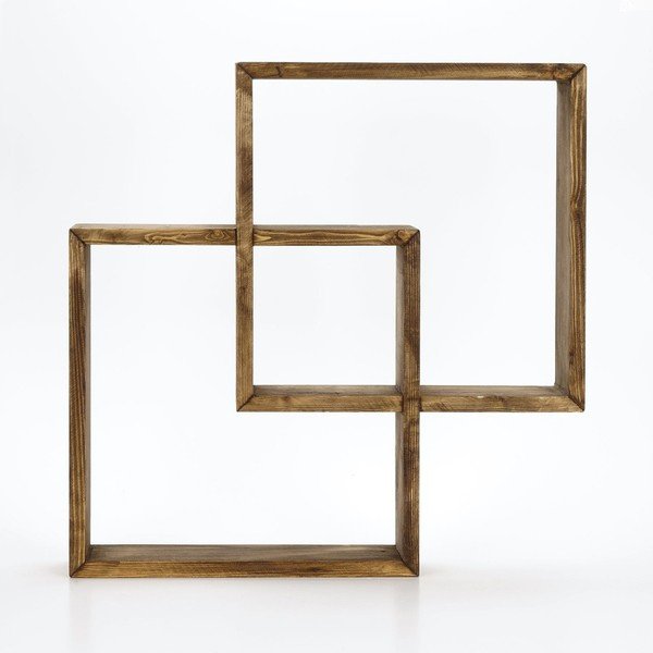 Dřevěná police Squarre-image-2