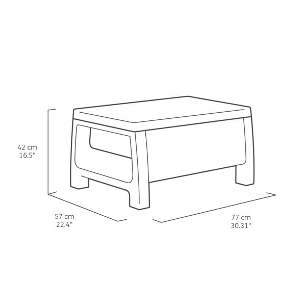 Tumehall aiamööbli komplekt 4-le inimesele Corfu - Keter-image-4