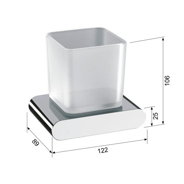 Valge seinale paigaldatav klaasist hambaharja tops  Flori - Sapho-image-2