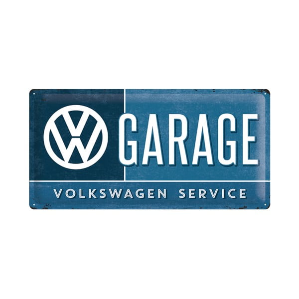 Plechová cedule VW Garage, 25x50 cm