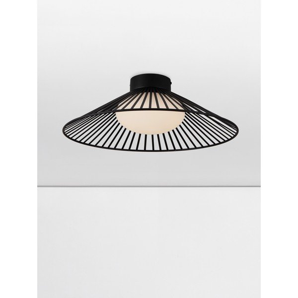 Matt must metallist LED-laevalgusti klaasist varjuga Brume - Nova Luce-image-2