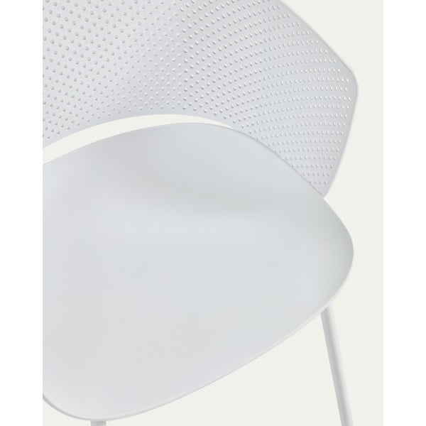 Valge metall-plastist aiatool Yeray - Kave Home-image-4