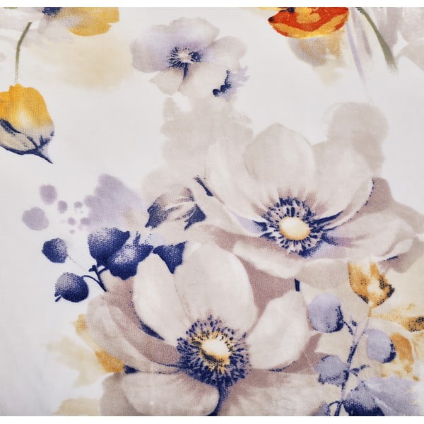 Valge üheinimese mikrofliisist voodipesu 140x200 cm Blossom – My House-image-1