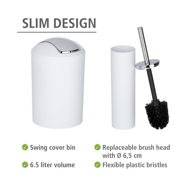 Valge plastikust vannitoatarvikute komplekt Calvo - Wenko-image-3