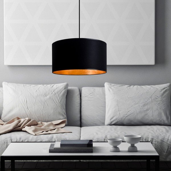 Must rippvalgusti kuldse sisustusega , ⌀ 36 cm Mika - Sotto Luce-image-2