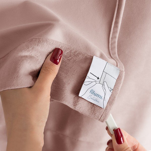 Heleroosa sametist pimendav kardin 265x225 cm Velto - Filumi-image-3