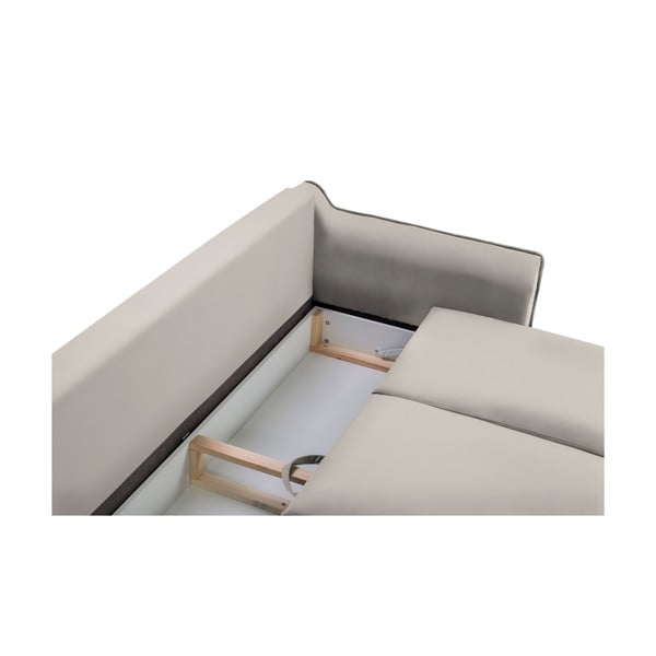 Beež sametne diivanvoodi Basso - Kooko Home-image-4