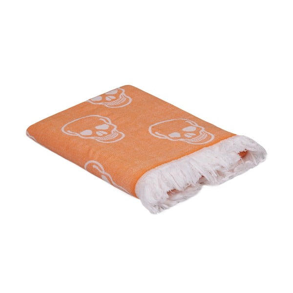 Oranžový ručník Kurukafa, 180 x 100 cm