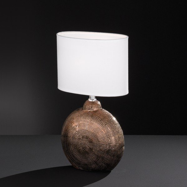 Valge-pruun laualamp , kõrgus 36 cm Foro - Fischer & Honsel-image-2