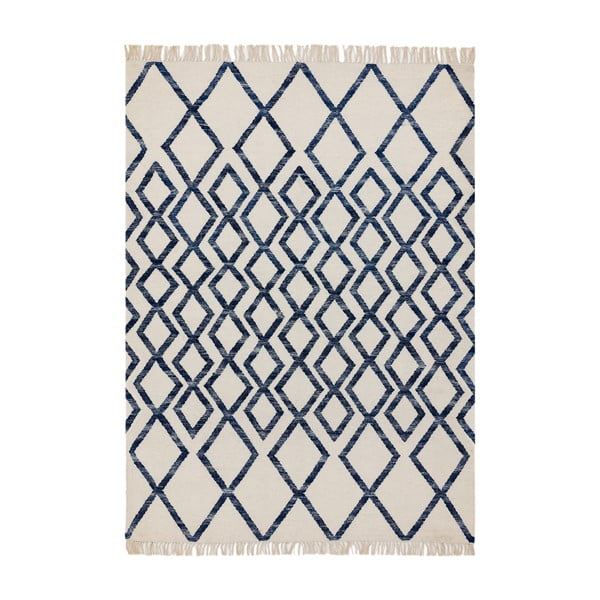 Beež ja sinine vaip Diamond, 160 x 230 cm Hackney - Asiatic Carpets