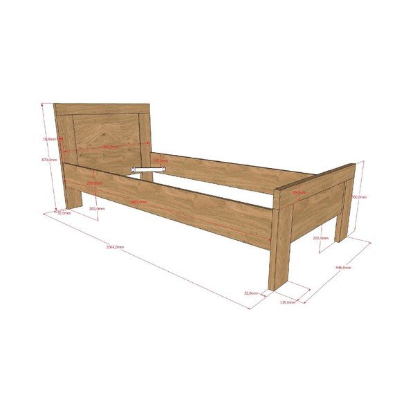 Lastevoodi ilma voodipõhjata 90x200 cm Sam – Vipack-image-2