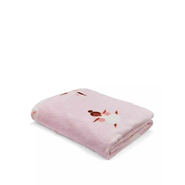 Roosa beebitekk mikropluusi 130x170 cm Dancing Fairies - Catherine Lansfield