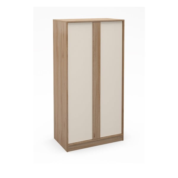 Kreem tammespoonist garderoobikapp 90x180x53 cm Dennis - Marckeric-image-4