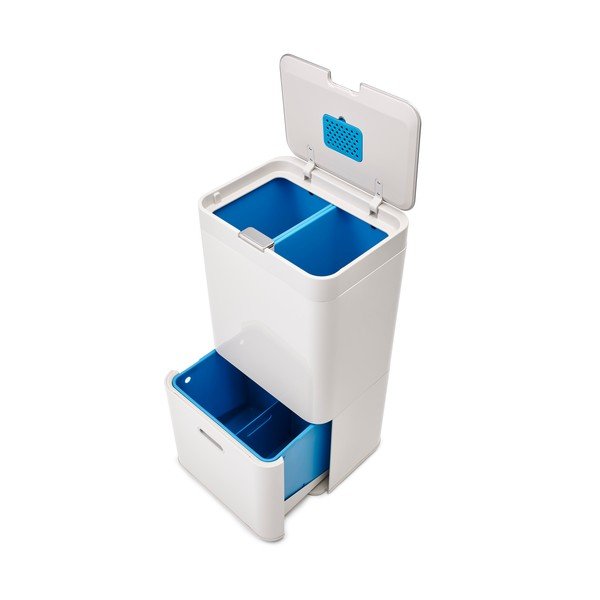 Bílý koš na tříděný odpad Joseph Joseph IntelligentWaste Totem 58