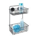 Must kahekorruseline seinale paigaldatav riiul vannitoa jaoks Vacuum-Loc® Pavia Bari - Wenko
