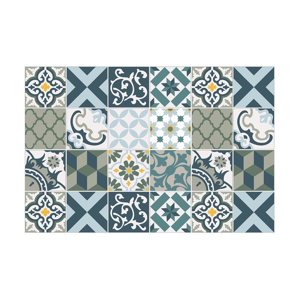 Komplekt 24 seinakleebist Azulejos Rony, 10 x 10 cm - Ambiance-image-2