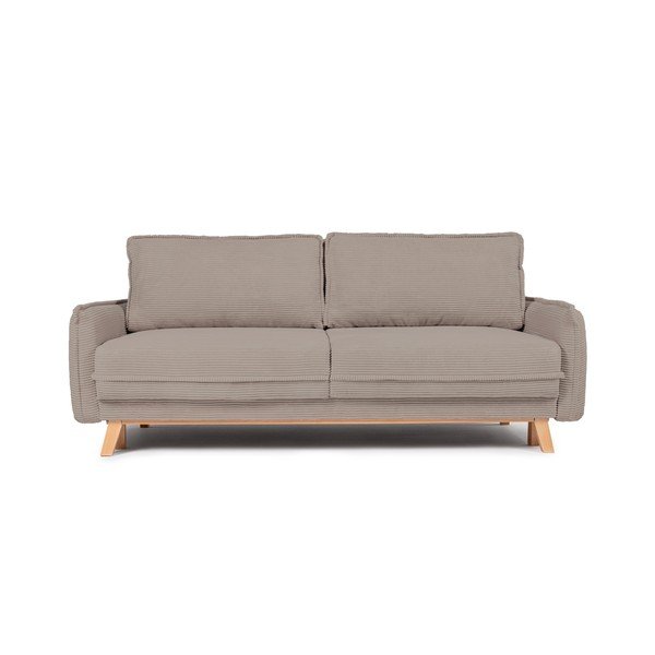 Hallikaspruun sametist diivanvoodi/panipaigaga 218 cm Tori - Bonami Selection
