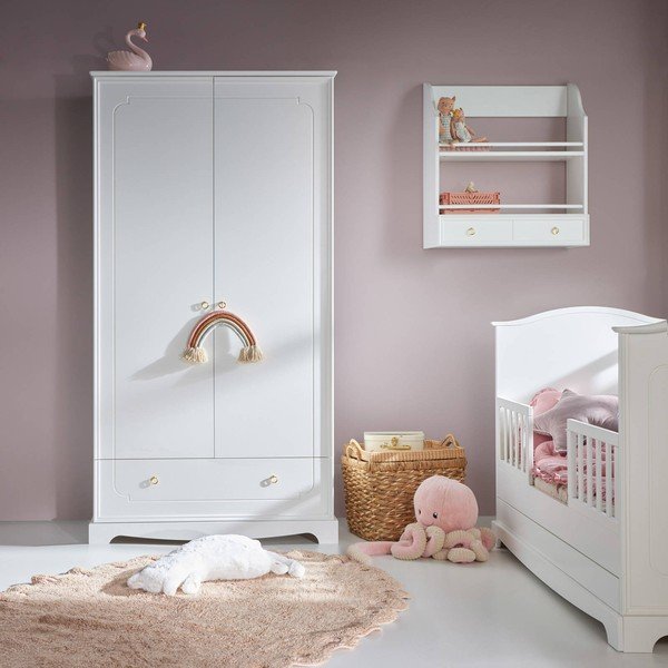Valge laste riidekapp 102,8x195 cm Royal - BELLAMY-image-1