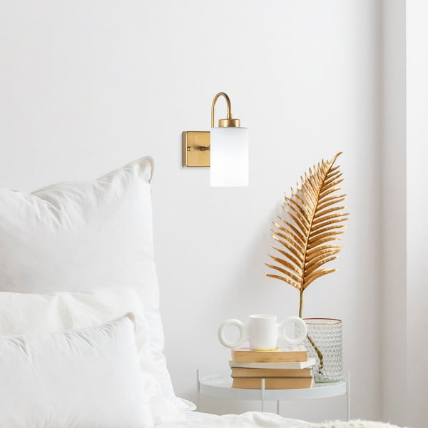 Valge-kuldne seinavalgusti ø 10 cm Duzsuz - Opviq lights-image-1