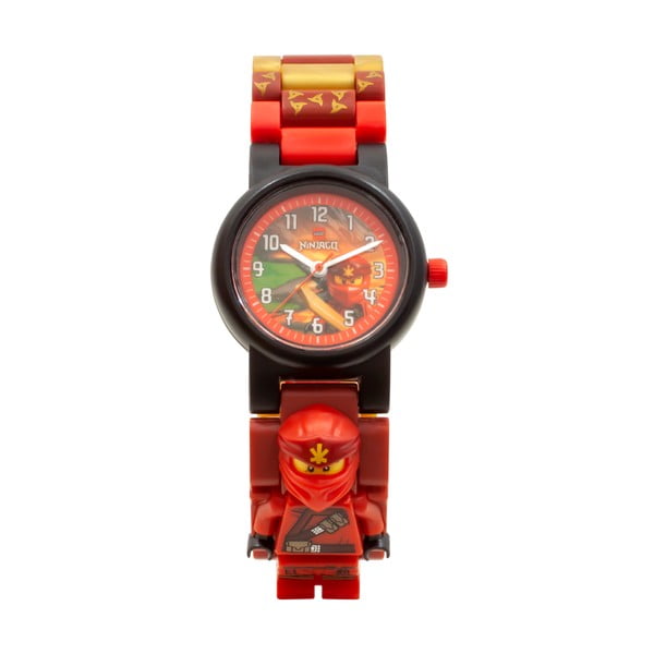 Punane käekell kokkupandava rihmaga ja NINJAGO Kai minifiguuriga - LEGO®-image-2