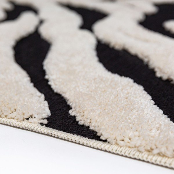 Mustvalge vaip 133x190 cm Esra Zebra - Flair Rugs-image-3