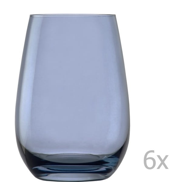 Sada 6 světle modrých sklenic Stölzle Lausitz Elements, 465 ml
