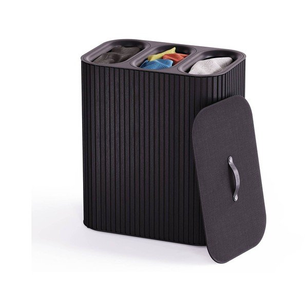 Must bambusest pesukorv 3x30 l Tota Trio Luxe - Joseph Joseph