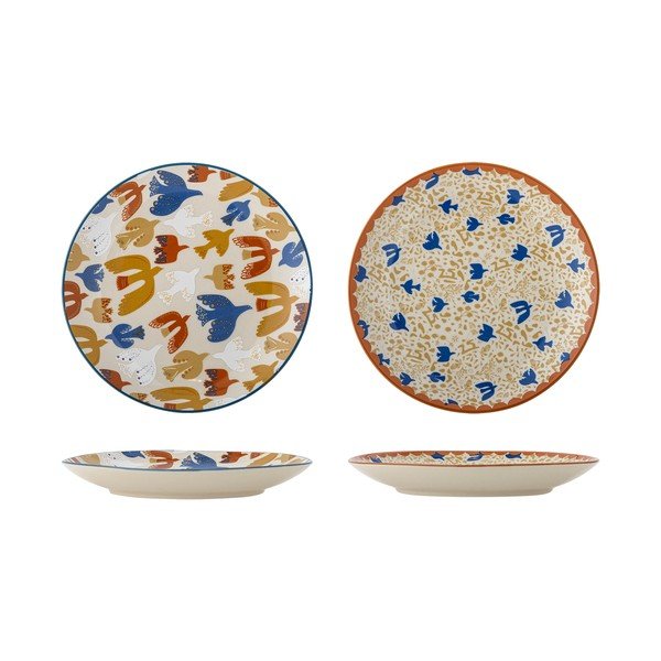 2-osaline komplekt magustoidutaldrikuid, valmistatud kivikeraamikast, läbimõõduga 20 cm Anniversary - Bloomingville