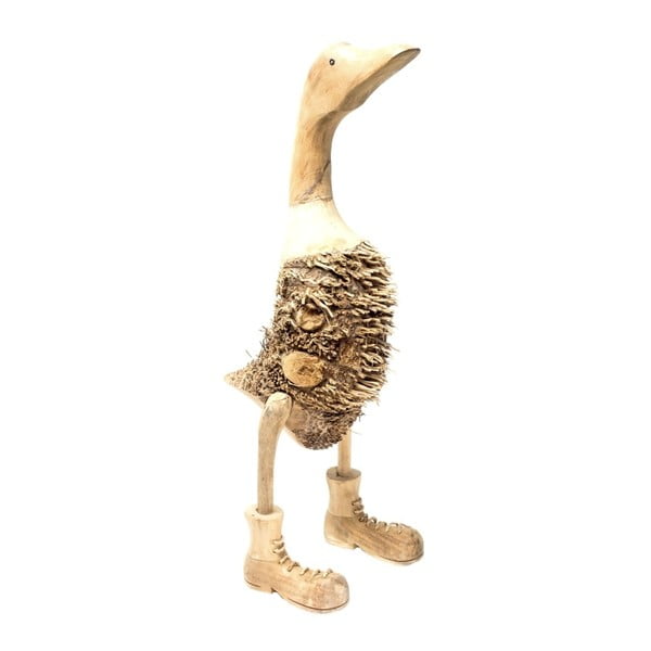 Dekorace z teakového dřeva Massive Home Duck, výška 20 cm