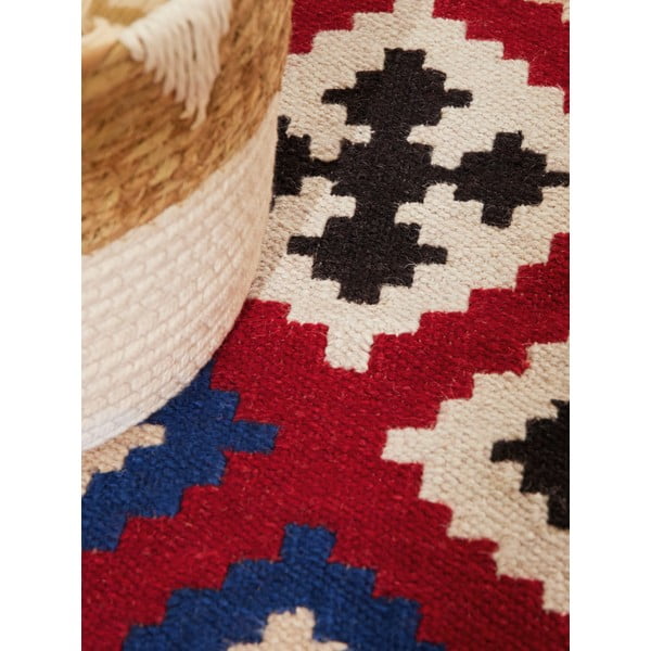 Punane käsitsi kootud kahepoolne villane vaip 60x190 cm Kamal Rami - Nouristan-image-4