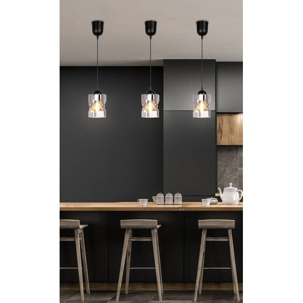 Must rippvalgusti klaasist lambivarjundiga ø 10 cm Felis - Candellux Lighting-image-1