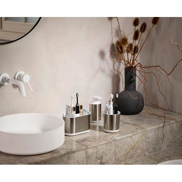 Roostevabast terasest hõbedane hambaharja topp Duo Steel - Joseph Joseph-image-1