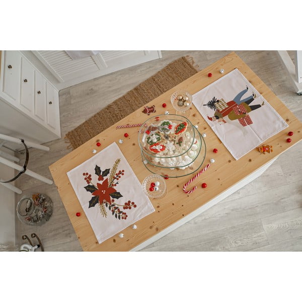 Jõulumotiiviga riidest lauamatid 2tk 35x45 cm - Butter Kings-image-1