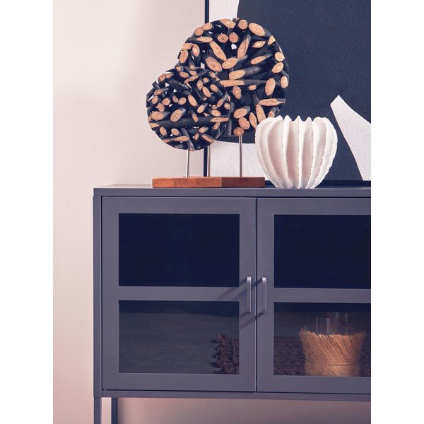 Hall terasest vitriinkapp 140x80x45 cm Acier - Premier Housewares-image-4