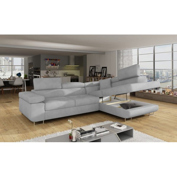 Helehall sametist nurgadiivan, muudetav / koos panipaigaga, parem nurk Anton – ELTAP-image-4