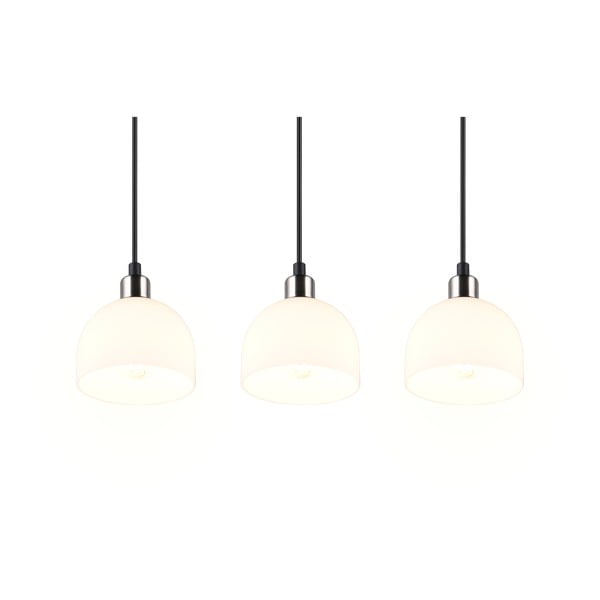 Valge-hõbedane rippvalgusti klaasist varjuga Molly - Reality-image-4