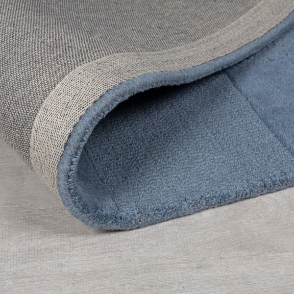 Tumesinine käsitsi kootud villane vaip 60x230 cm Checkerboard - Flair Rugs-image-2