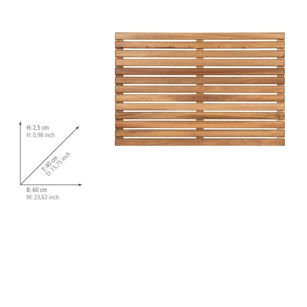 Puidust vannitoamatt 40x60 cm Acacia - Wenko-image-4