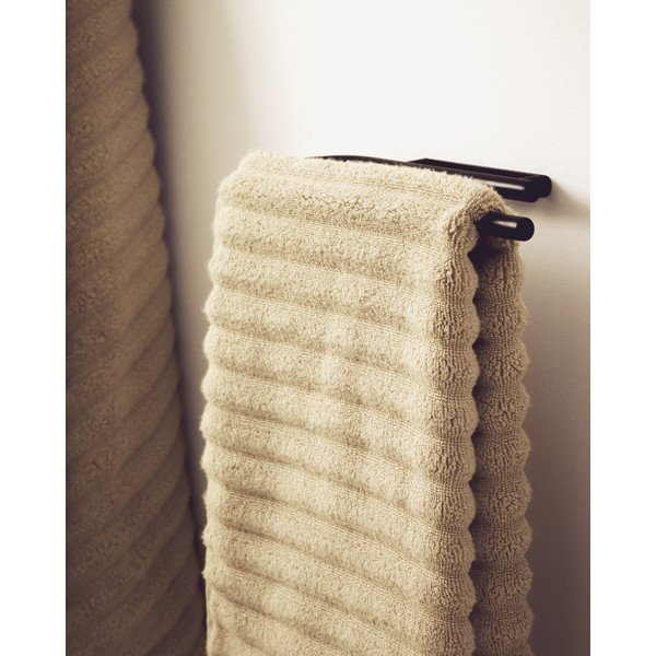 Must roostevabast terasest seinale kinnitatav käterätikuhoidja Arely - Kave Home-image-1